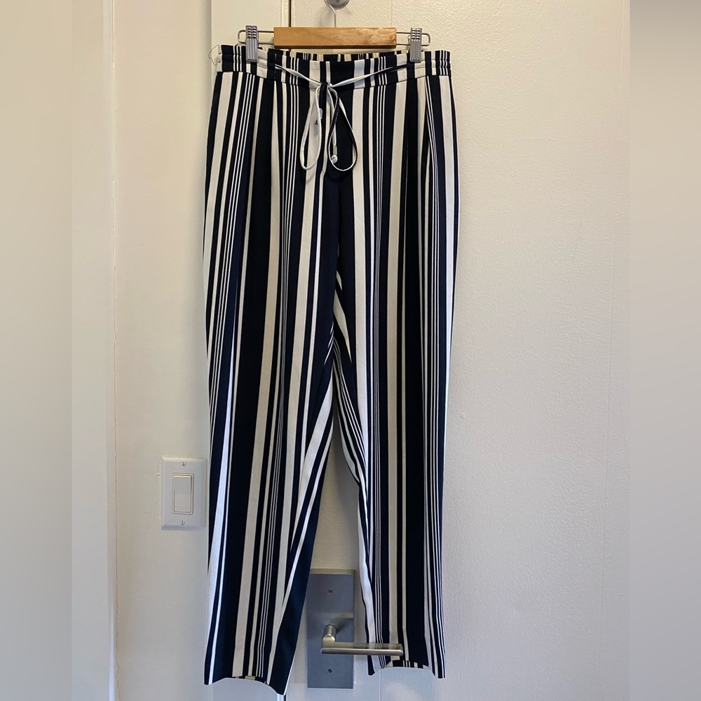Zara Sumner Pants Blue & White Stripes Woman